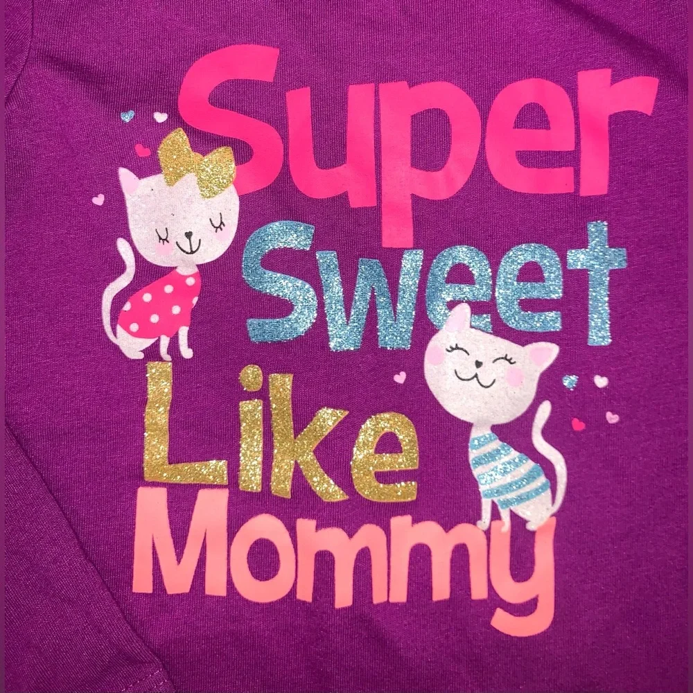 Lot of 2 Toddler Girl Graphic Tees‎ 3T Leopard Cat Cute Core Y2K Kids